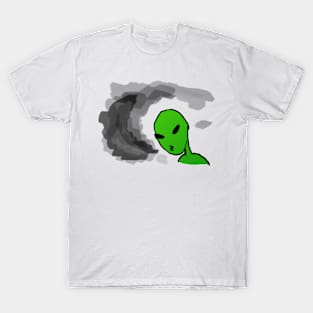 alien blowing smoke T-Shirt